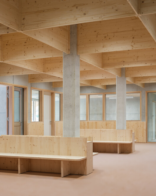 Gradignan School / Ateliers Mathieu Laporte + Fagart & Fontana - Interior Photography, Wood, Beam