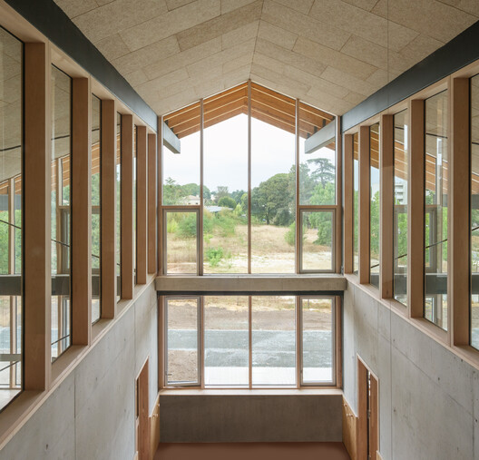 Gradignan School / Ateliers Mathieu Laporte + Fagart & Fontana - Interior Photography, Wood, Beam