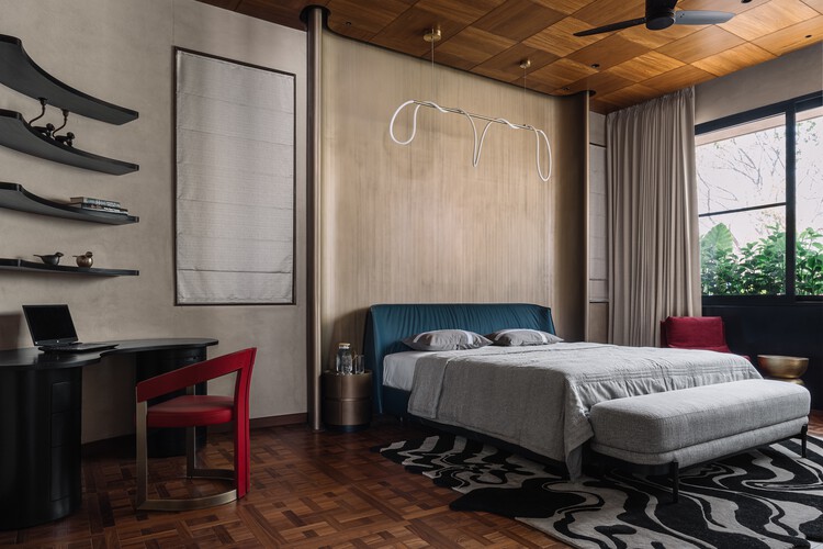 Villa 1374 / Zimo Studio-Fotografía de interiores, dormitorio, cama, iluminación