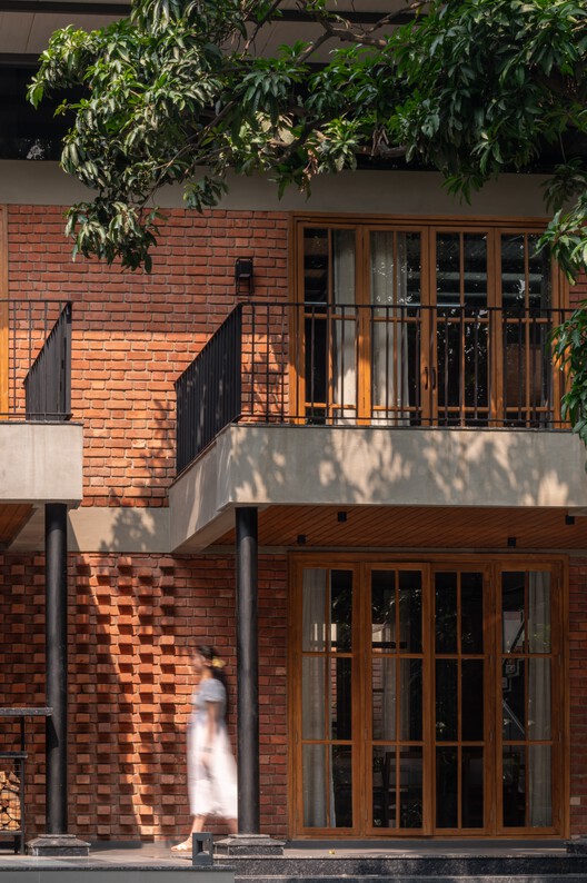The Gorakhpur Farmhouse / W5 Architects - Exterior Photography, Wood, Door, Brick, Balcony