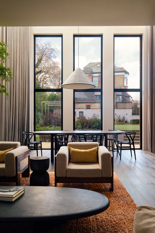 House of Porphyry / Mosley Thorold - Interior Photography, Living Room, Wood, Chair, Table, Lighting, Sofa