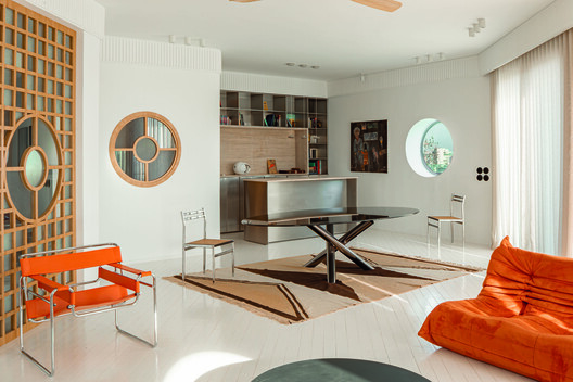 Penthouse Lyautey / Studio BO - Interior Photography, Table, Wood, Chair, Lighting