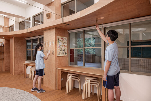 Qingshan Forest Junior High School Classroom / 317designstudio - Interior Photography, Closet, Wood