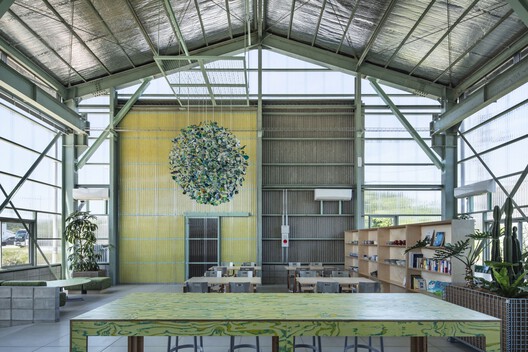 Teshima Factory / Schemata Architects + Jo Nagasaka - Interior Photography, Kitchen, Glass, Beam