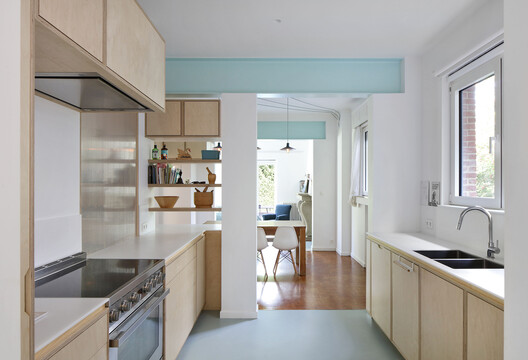 Meandering Furniture Villa Renovation / Atelier Tom Vanhee - Interior Photography, Kitchen, Countertop, Wood, Lighting