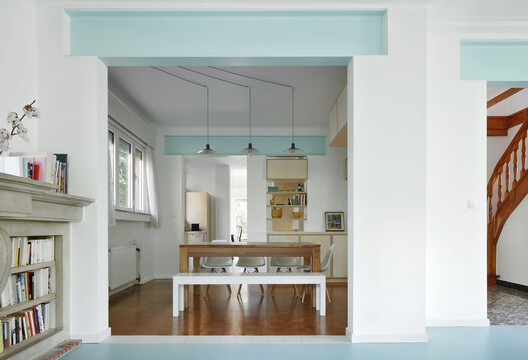 Meandering Furniture Villa Renovation / Atelier Tom Vanhee - Interior Photography, Wood, Lighting, Chair, Door