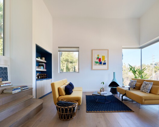 Ivan Hill ADU Residence / Warren Techentin Architecture - Interior Photography, Living Room, Sofa, Wood, Table, Lighting, Chair