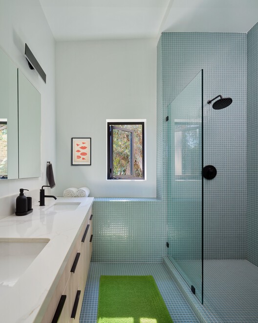 Ivan Hill ADU Residence / Warren Techentin Architecture - Interior Photography, Bathroom, Glass, Countertop