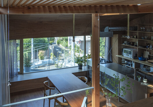 House in Nakano / HOAA / Hiroyuki Oinuma Architect & Associates - Interior Photography, Wood, Chair, Glass, Beam, Deck