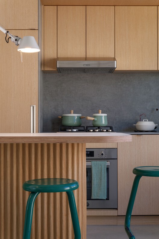 E44 Laneway House / Imu Chan Architecture - Interior Photography, Kitchen, Wood, Countertop, Chair