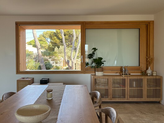 The Very Small Collective  / AT Architecture - Interior Photography, Dining room, Wood, Lighting, Chair, Glass