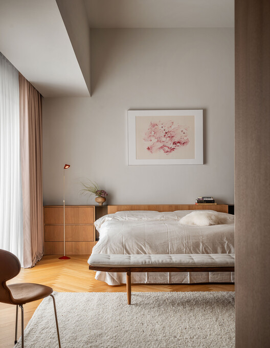 Beijing Art Villa / TEMP - Interior Photography, Bedroom, Bed, Wood, Lighting