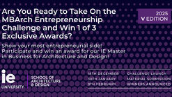 Open Call: IE MBArch Entrepreneurship Challenge