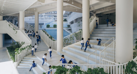 Wuzhou Elementary School / People's Architecture Office Wuzhou Elementary School / People's Architecture Office - Interior Photography, Stairs