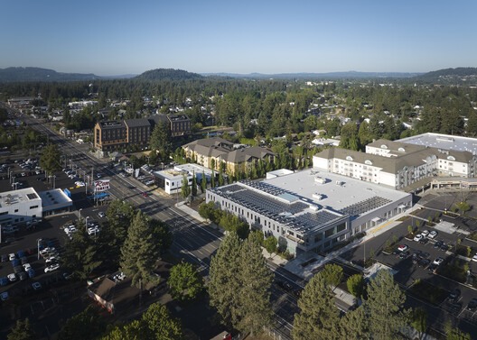 Multnomah County Library Operations Center / Hennebery Eddy Architects - Exterior Photography, Aerial View Photography
