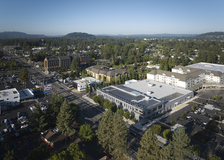Multnomah County Library Operations Center / Hennebery Eddy Architects - Exterior Photography, Aerial View Photography