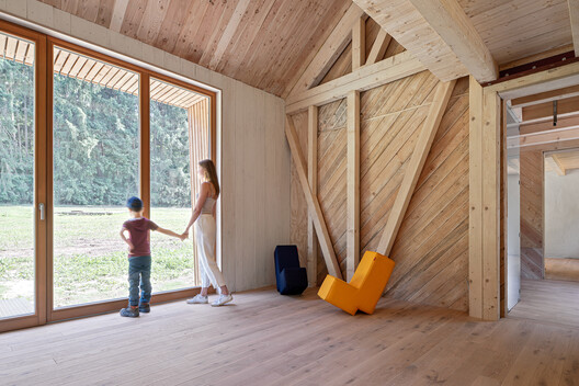 Kindergarten  / BauLab Prof. Rainer Hirth - Coburg University of Applied Science and Arts - Interior Photography, Wood, Beam