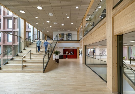 WoodHub / C.F. Møller - Interior Photography, Stairs, Wood, Glass