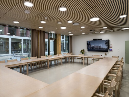 WoodHub / C.F. Møller - Interior Photography, Dining room, Wood, Chair, Glass