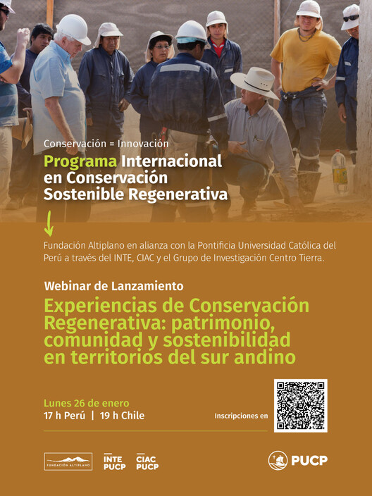 Webinar "Experiencias de Conservación Regenerativa: patrimonio, comunidad y sostenibilidad en territorios del sur andino" - Imagen Principal