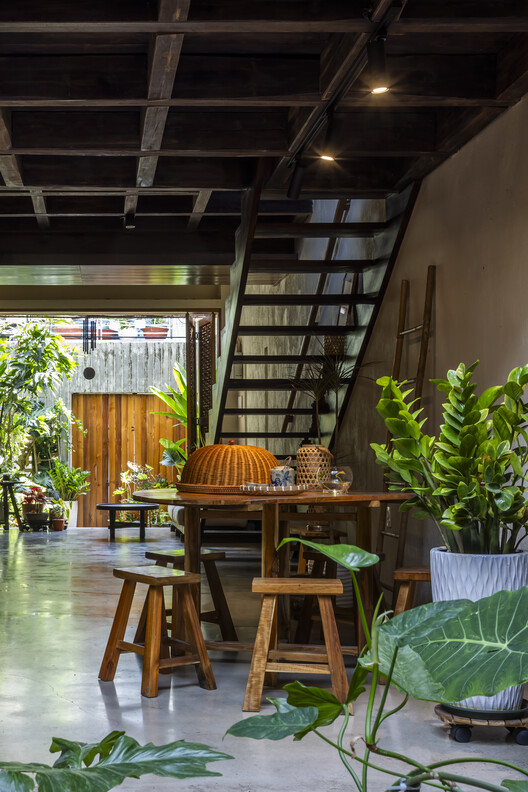 S House / MM++ architects - Interior Photography, Dining room, Wood, Chair, Courtyard, Patio