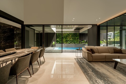 Syncube House / Gets Architects - Interior Photography, Living Room, Courtyard