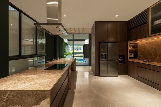 Syncube House / Gets Architects - Interior Photography, Kitchen, Wood, Countertop, Lighting, Glass