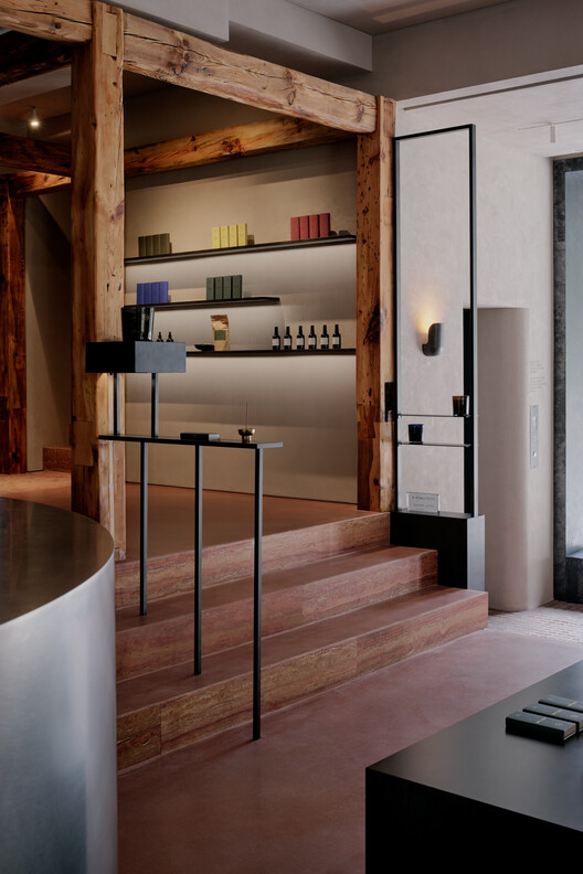 Perfumer H Seoul / Chakchak Studio - Interior Photography, Wood, Lighting, Shelving