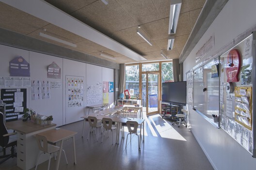 School in Dunkerque / TANK Architectes - Interior Photography, Table, Chair