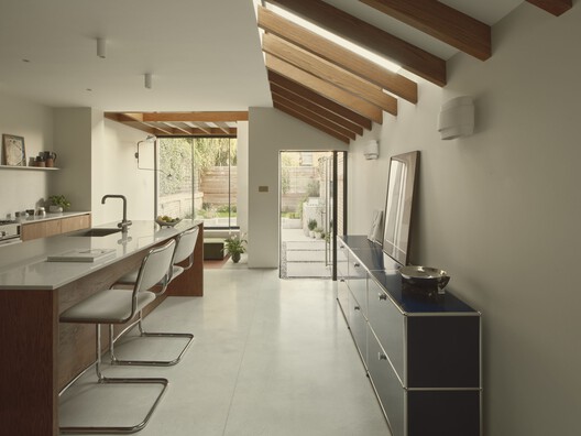 Loggia House / House of EM - Interior Photography, Kitchen, Wood, Countertop, Lighting, Table, Chair