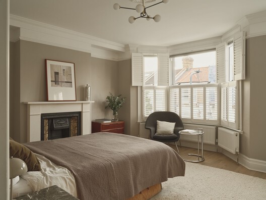 Loggia House / House of EM - Interior Photography, Bedroom, Wood, Lighting, Bed