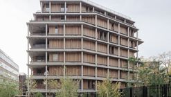 Neighborhood in Paris - Media Library and Family Flats, Student Residence, and Social Housing Units / La Architectures + Atelier Régis Roudil Architectes + Nicolas Hugoo Architecture