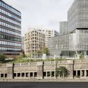 Neighborhood in Paris - Media Library and Family Flats, Student Residence, and Social Housing Units / La Architectures + Atelier Régis Roudil Architectes + Nicolas Hugoo Architecture - Exterior Photography, Dorms, Cityscape