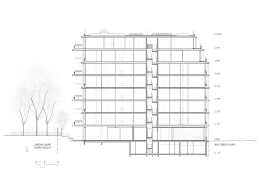 Neighborhood in Paris - Media Library and Family Flats, Student Residence, and Social Housing Units / La Architectures + Atelier Régis Roudil Architectes + Nicolas Hugoo Architecture - Image 35 of 36