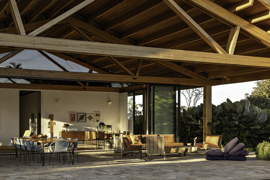 House MM / Equipe Lamas - Interior Photography, Wood, Beam, Chair, Patio