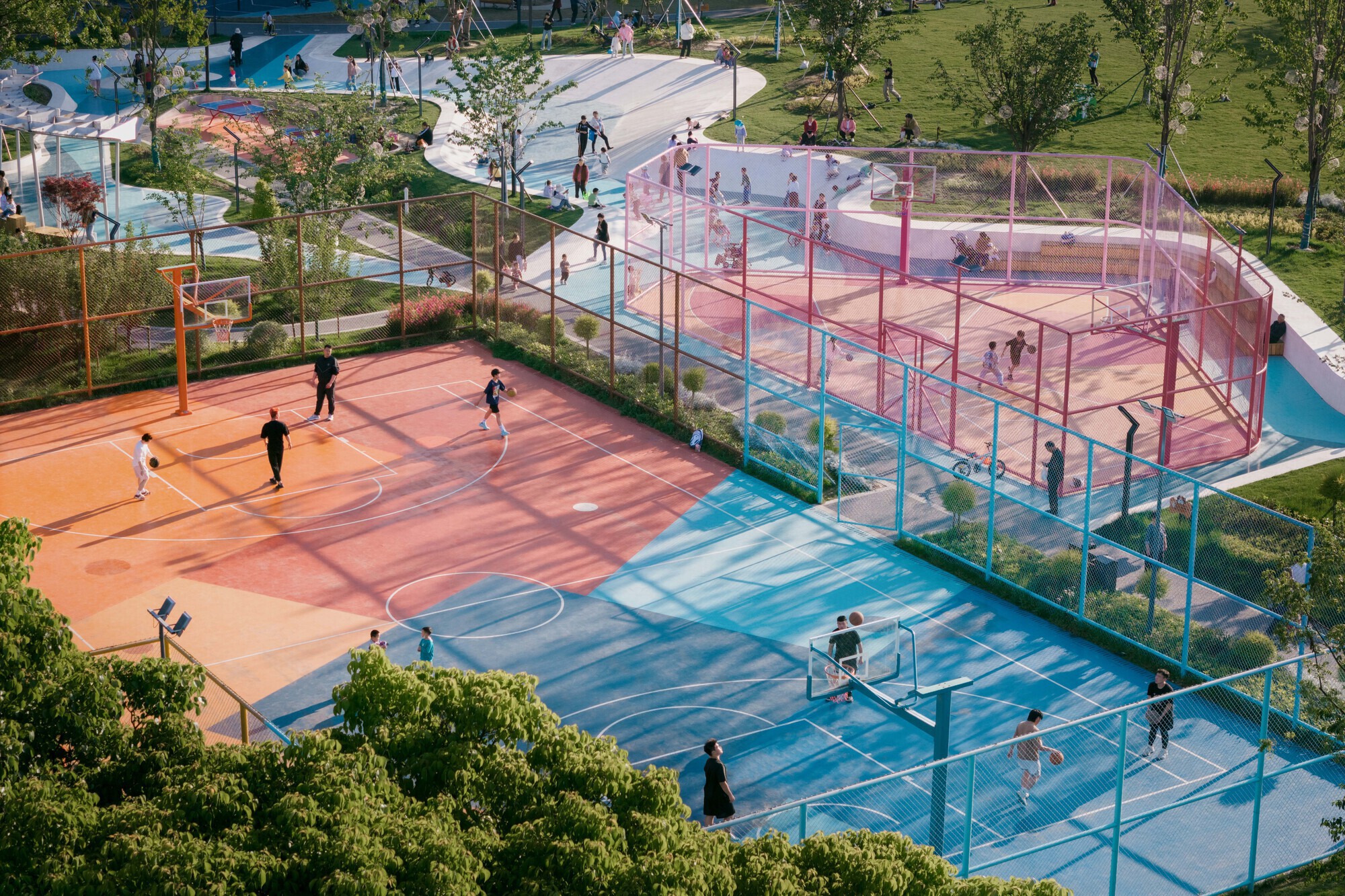 The Chromatic Canvas: 10 Vibrant Courts Activating Community Space