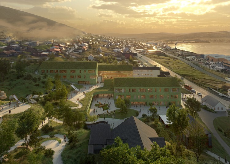 Henning Larsen Proposes a "Learning Village" to Expand the Glyvra School in the Faroe Islands - Image 2 of 7