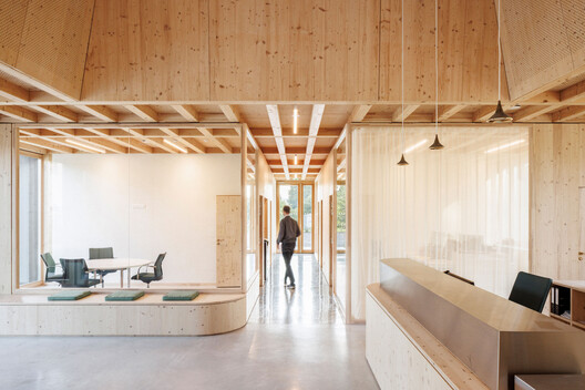 New Town Hall of Scharrachbergheim / AL PEPE architects - Interior Photography, Kitchen, Wood, Beam