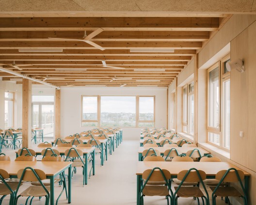 Dominique Frelaut School Group / Tectoniques Dominique Frelaut School Group / Tectoniques - Interior Photography, Dining room, Wood
