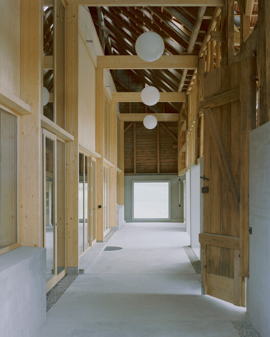 The Inverted Farm / Bard Yersin Architectes - Interior Photography, Wood, Beam