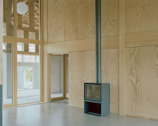 The Inverted Farm / Bard Yersin Architectes - Interior Photography, Wood, Glass