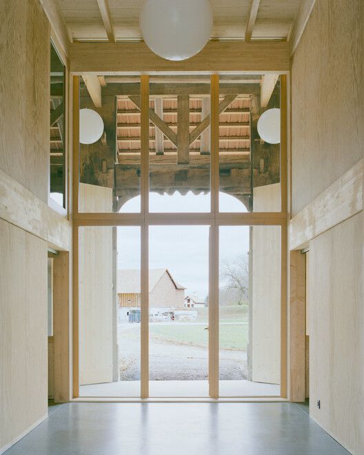 The Inverted Farm / Bard Yersin Architectes - Interior Photography, Wood, Beam