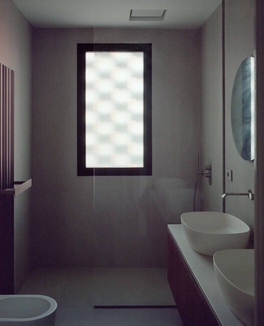 Olive House / Margine Olive House / Margine - Interior Photography, Bathroom, Lighting, Sink, Glass, Toilet