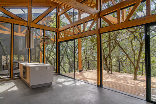 House in the Woods / Espinoza Carvajal Arquitectos - Interior Photography, Wood, Glass, Beam