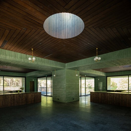 REST Garden Restaurant / Pezo von Ellrichshausen - Interior Photography, Wood