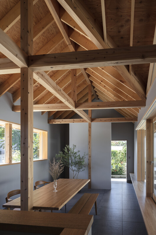 Folded Roof House / ISHIZAKI ARCHITECTS - Interior Photography, Wood, Beam