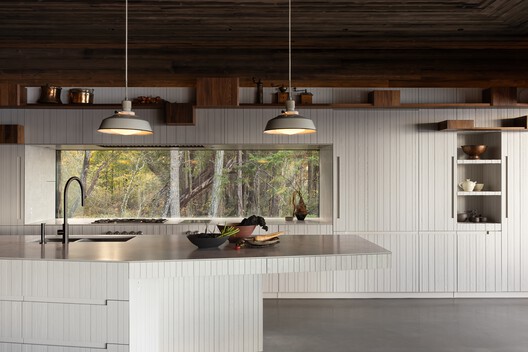 91.0 House / Omer Arbel - Interior Photography, Kitchen, Wood, Countertop, Lighting, Glass