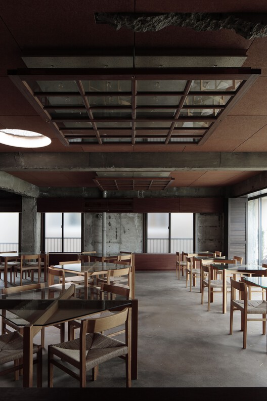 Dining Above the Depot / mtthw - Interior Photography, Dining room, Wood, Chair, Beam