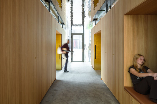 Muziekwerf Rehearsal and Concert Venue / Powerhouse Company - Interior Photography, Wood, Glass, Chair