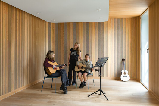 Muziekwerf Rehearsal and Concert Venue / Powerhouse Company - Interior Photography, Wood, Chair